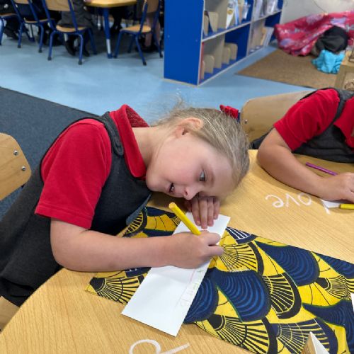 We have been practising lots of different mark making and writing skills, we love our phonics sessions and exploring lots of different texts.